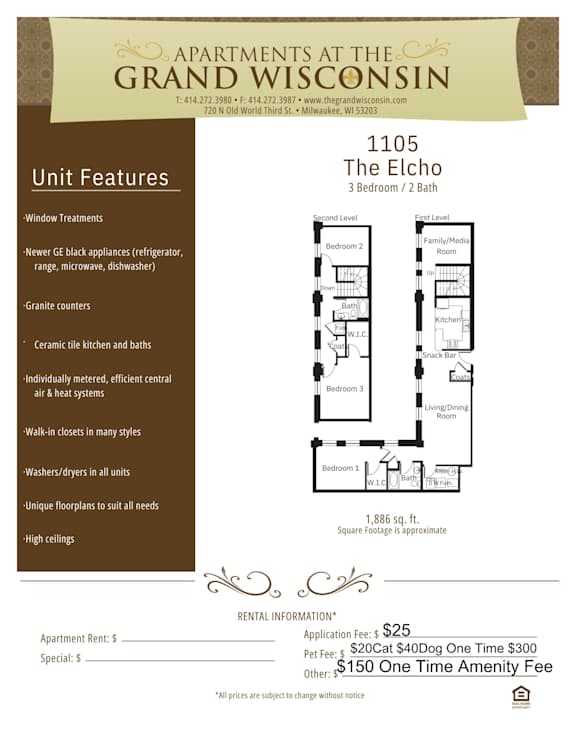 Elcho 4Bed 2Bath at Grand Wisconsin, Milwaukee, Wisconsin