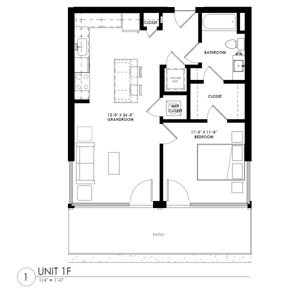 the floor plan of unit f