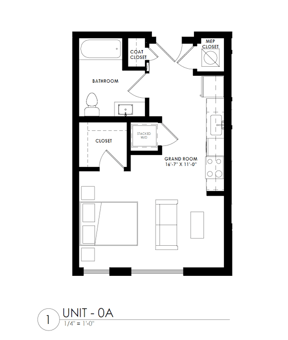 floor plan of the upper level floor plan for the unit oa