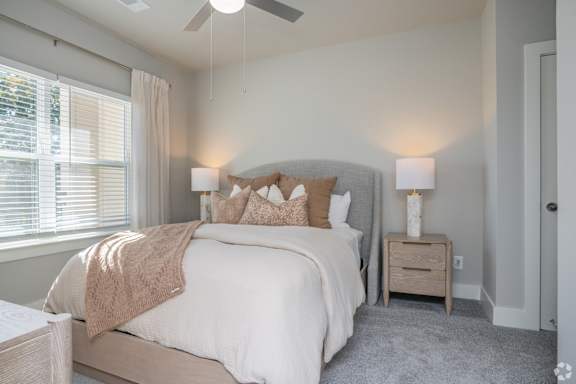 Bedroom Interior at The Delaney at East Park Apartments, Kennesaw, 30144
