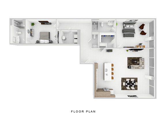 A floor plan of a house with labeled rooms.