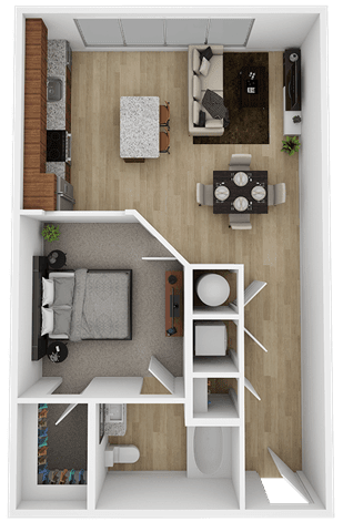 1 bed 1 bath at The Percy Apartments, Nashville, TN, 37214