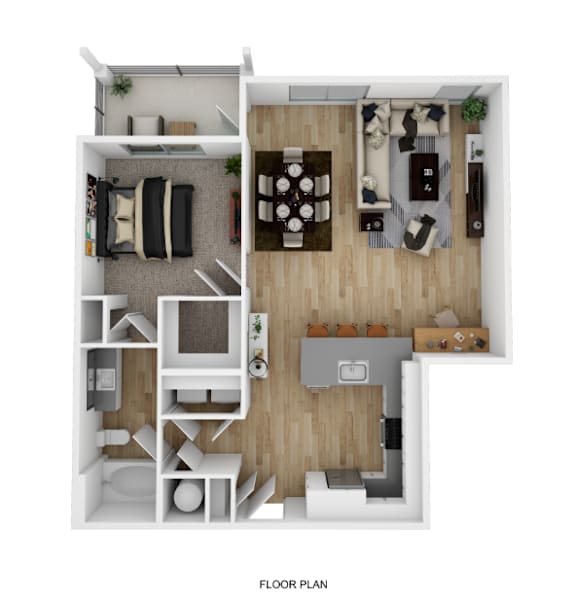 1 bed 1 bath B at The Hendry Apartments, Florida