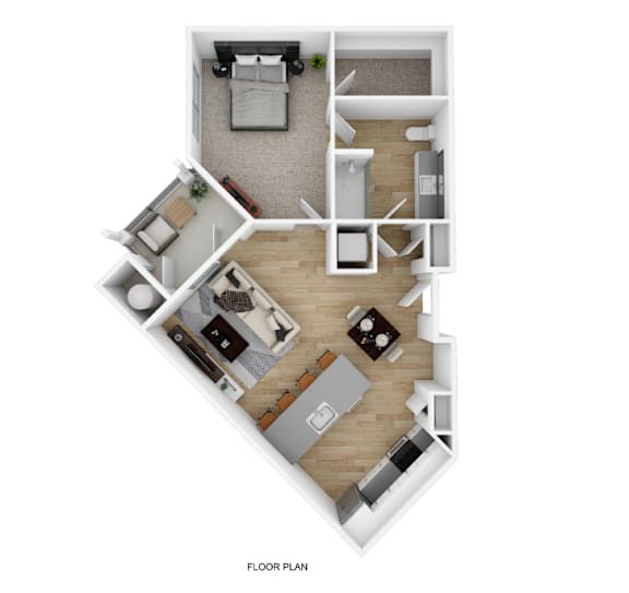 1 bed 1 bath C at The Hendry Apartments, Florida, 33905