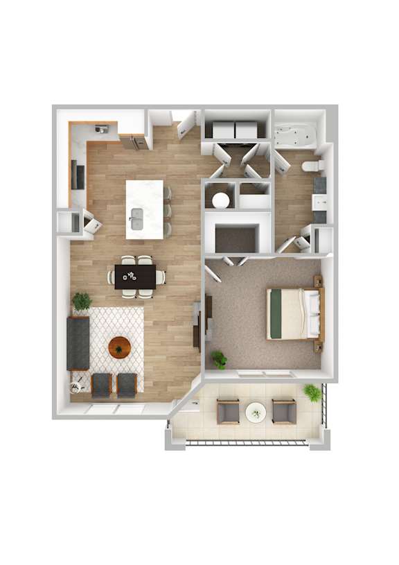 bedroom floor plan an in 3d