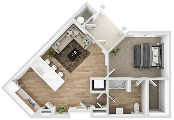 1 bed 1 bath at The Collective Upper Westside Apartments, Atlanta, 30318