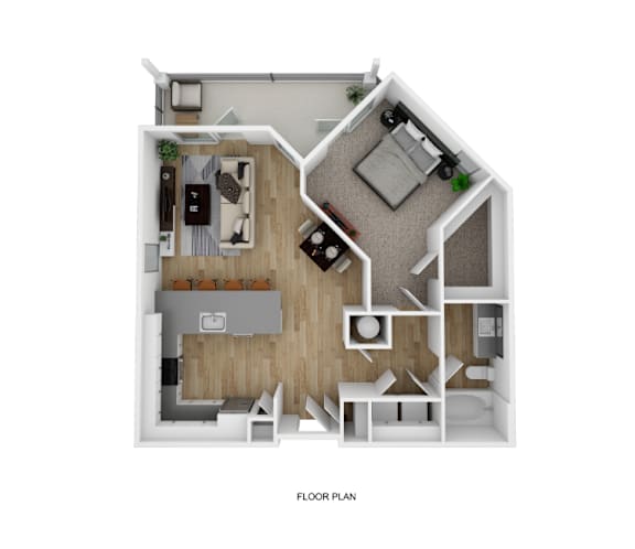 1 bed 1 bath D at The Hendry Apartments, Fort Myers, FL, 33905