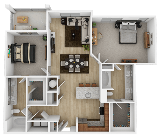 2 bed 2 bath A at The Percy Apartments, Tennessee, 37214
