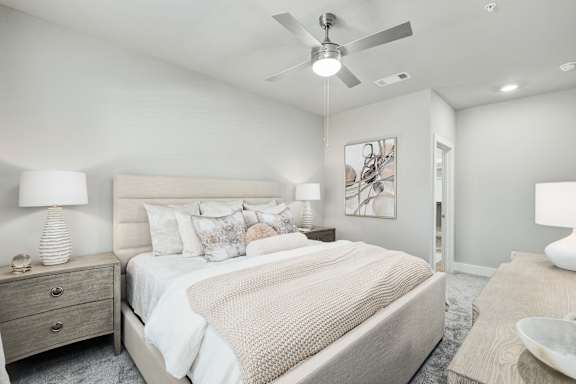 White Bedroom at The Ashton at East Park Apartments, Georgia
