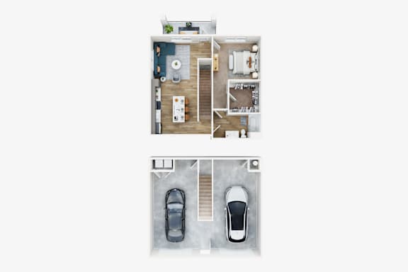 Floor Plan  1Bed 1Bath Floor Plan at The Parker Aiken Apartments, Aiken