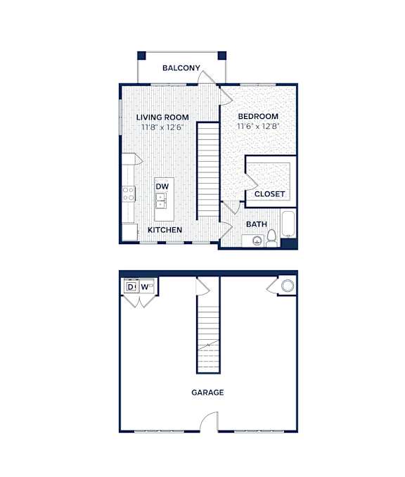 Unit T1 Floor Plan at The Parker Aiken Apartments, Aiken, SC, 29801