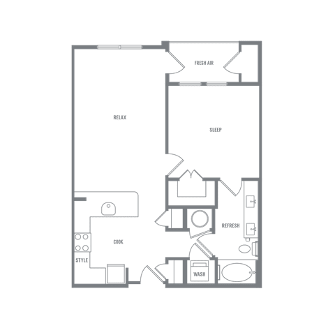 Floor Plan  A2 at The Eddy at Riverview, Smyrna, 30126
