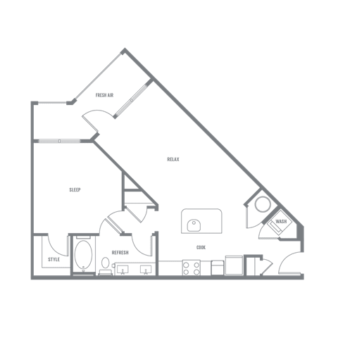 Floor Plan  UnitA1 at The Eddy at Riverview, Georgia, 30126
