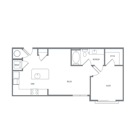 Floor Plan  UnitA3 at The Eddy at Riverview, Smyrna, Georgia