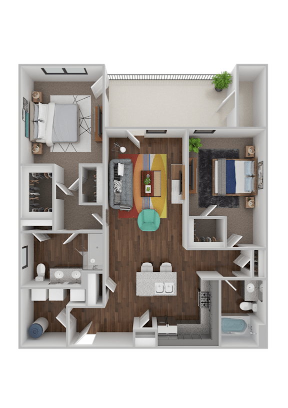 The Cove floorplan at The Parker Myrtle Beach, Myrtle Beach, South Carolina