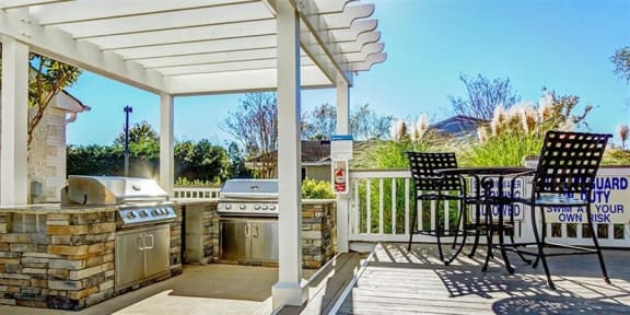 Outdoor Grill With Intimate Seating Area at Cape Landing, Myrtle Beach, SC, 29588