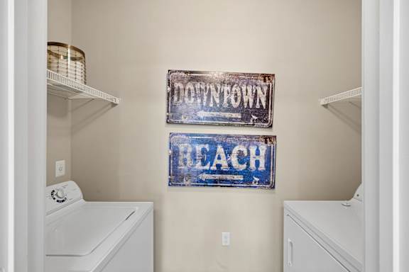 White Laundry room at Hidden Creek, Gaithersburg, MD