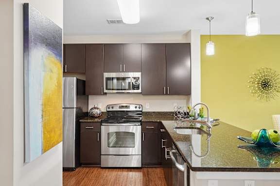 Modern Kitchen with Appliances at Hidden Creek, Gaithersburg, 20877
