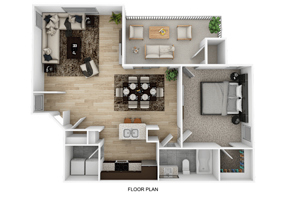 1x1 floorplan at The Chase, Burlington, NC