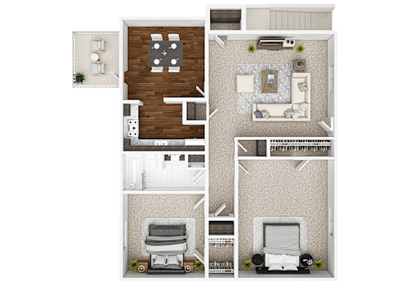 The High meadows Floor Plan at The Highlands Apartments, North Carolina