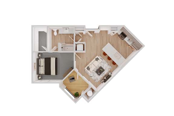 1 bed 1 bath B 1 bed 1 bath B at The Delaney at East Park Apartments, Georgia, 30144