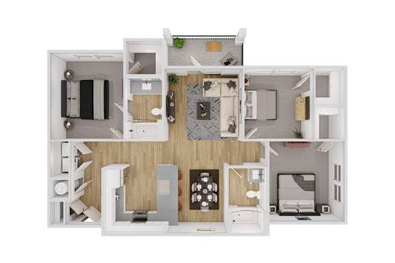 3 bed 2 bath at The Hendry Apartments, Fort Myers, 33905