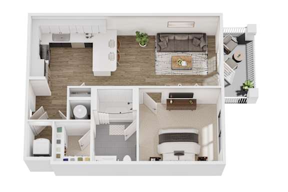 1 bed 1 bath A at The Ashton at East Park Apartments, Kennesaw, Georgia