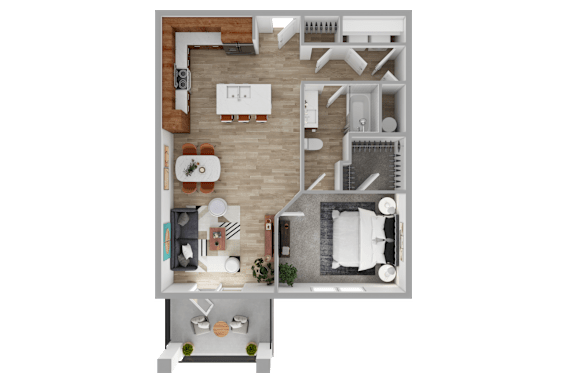 1 bed 1 bath C at The Waverly at Winter Haven Apartments, Florida, 33884