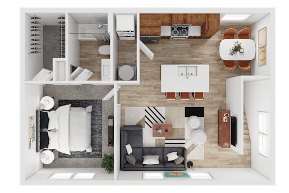 1 bed 1 bath B at The Waverly at Winter Haven Apartments, Florida