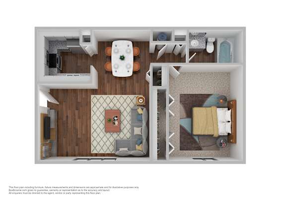 A1 Floor Plan at Westchester Apartments, Garner, 27713