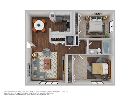 B1 Floor Plan at Westchester Apartments, North Carolina