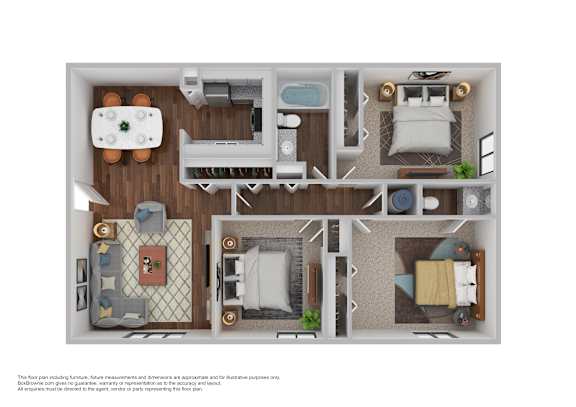 C1 Floor Plan at Westchester Apartments, Garner, 27713