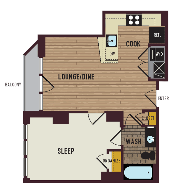 1BR/1BA