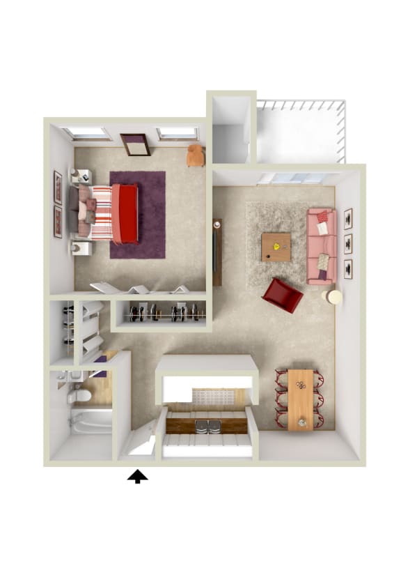 1BR 1BA 728spft