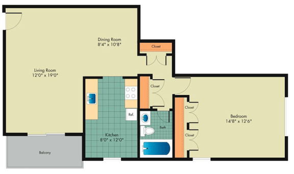 a blueprint of a floor plan of a roommates house