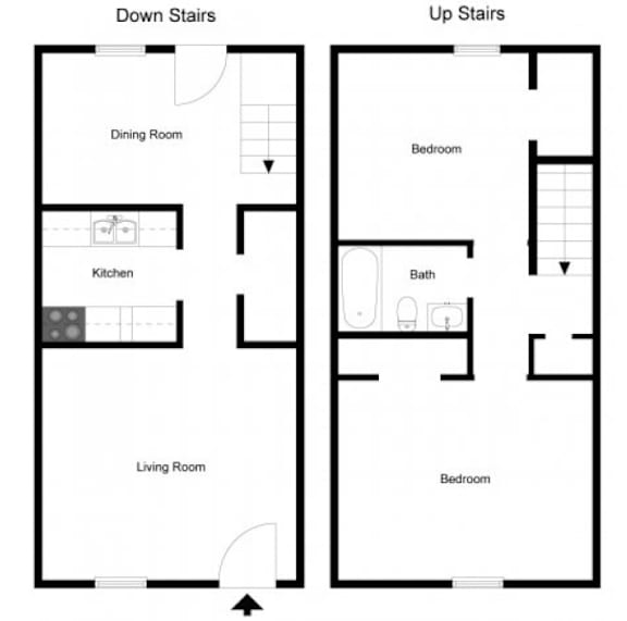 A diagram shows the layout of a two-story house with labeled rooms.