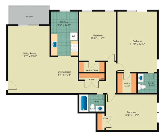 a blueprint of a floor plan of a home