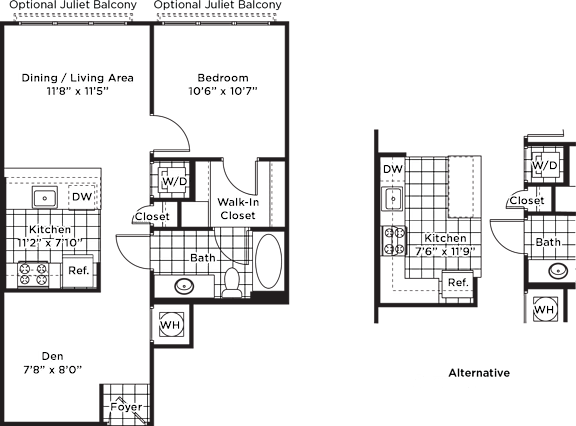 a floor plan of a house with three bedrooms and a living room