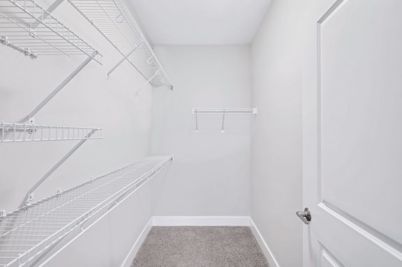 Walk-in closet at Overlook at Riverside.