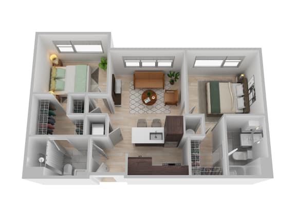 a 2400 sq ft floor plan with a bedroom and a living room
