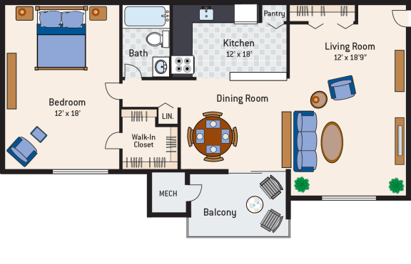 Hermitage Square 1 Bedroom