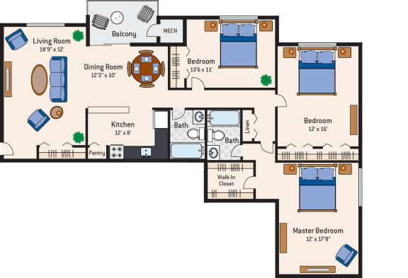 Hermitage Square 3 Bedroom