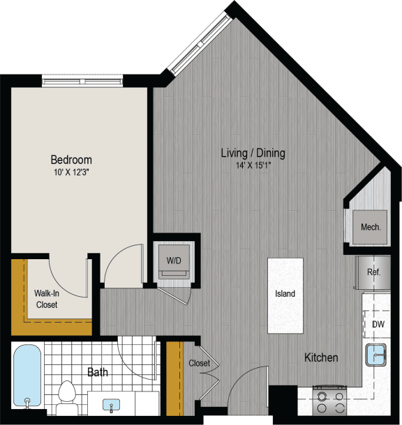 ?? floor plan of a home with a bedroom and a living room
