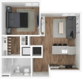 A series of images showing a kitchen layout with a sink, stove, and cabinets.