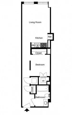 Floor Plan  floor plan photo of the studio apartments at