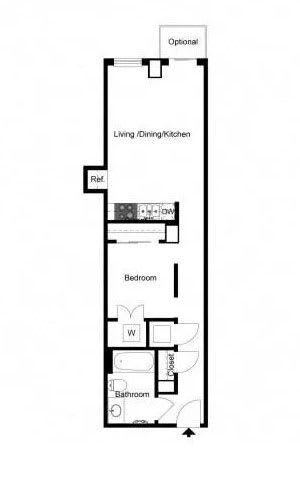 Floor Plan  a floor plan of a house with a small footprint