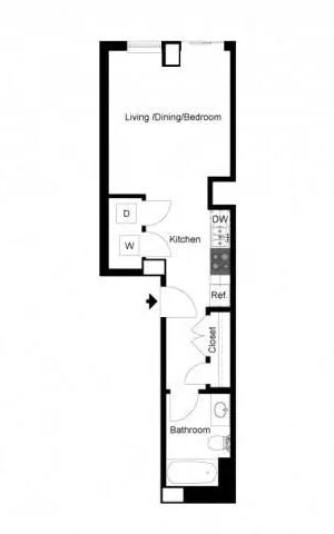 Floor Plan  a black and white photo of a floor plan of a house