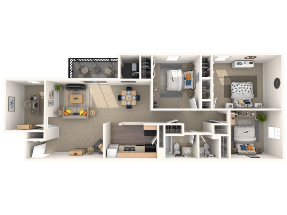 Quartz With Den 3 Bedroom 2 Bath