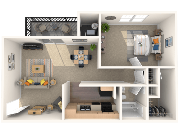 Slate 1 Bedroom 1 Bath