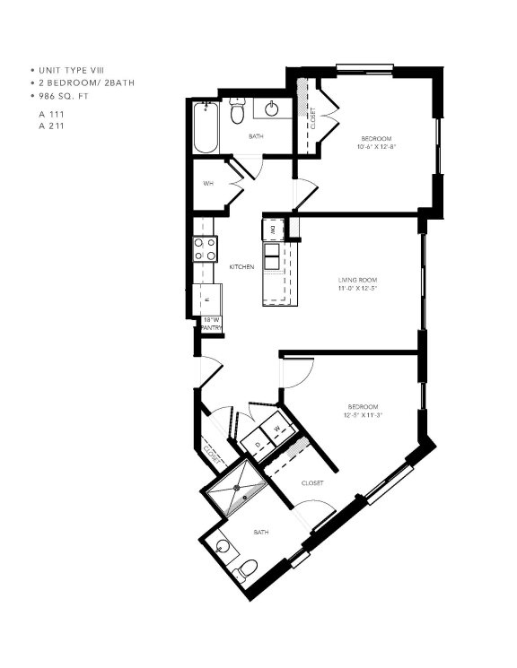 the floor plan for a 550 sq ft floor plan